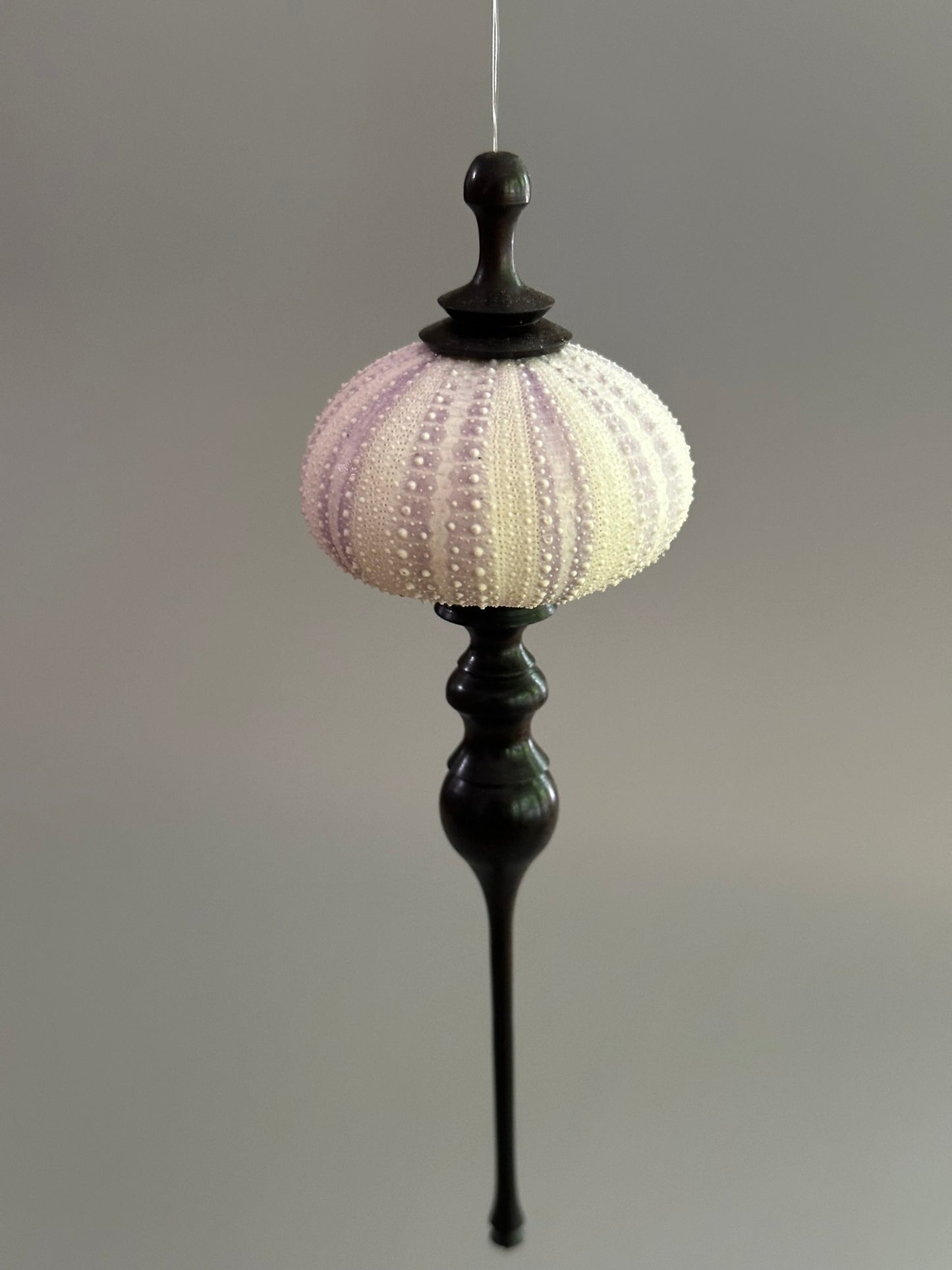 Ocean Bloom – Purple & White Sea Urchin Ornament