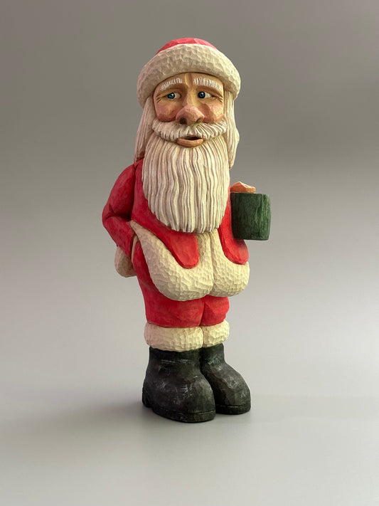The Warm Hearted Santa with a Steaming Cup of Hot Chocolate