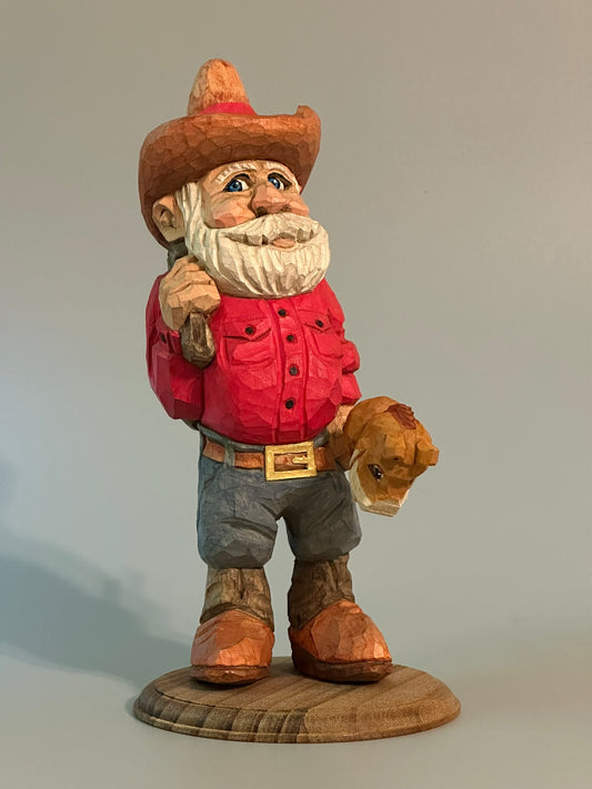 The Wild West Santa — Hand-Carved Cowboy Santa